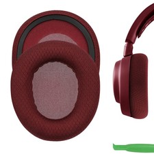 Geekria Mesh Fabric Ear Pads for Arctis Nova Pro Wired Headphones Red 