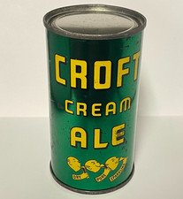 CROFT CREAM ALE flat top beer can IRTP Croft Brwng Co BOSTON MA IRTP LEMON HEADS