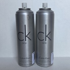 Lot of 2 ck one by Calvin Klein All Over Body Spray 5.4 OZ x2 No Caps AS IS