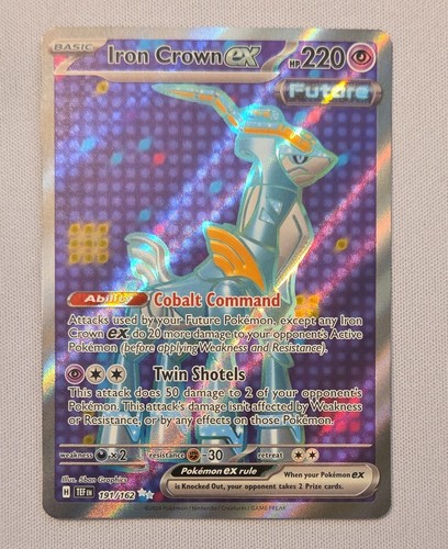 Pokemon TCG Iron Crown ex Full Art Ultra Rare UR 191/162 Temporal Forces NM