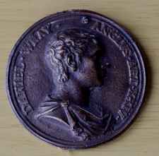 Daniel Wray Anglus Aet XXIV Bronze Medal Semi-Pierced At Top Edge