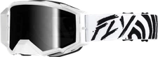 FLY RACING Zone Elite Goggle Black/White W/ Black Mirror/Smoke Lens 37-5515