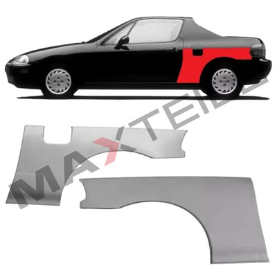 Für Honda CRX Civic Del Sol 1992 1998 Radlauf Reparaturblech/ L+R
