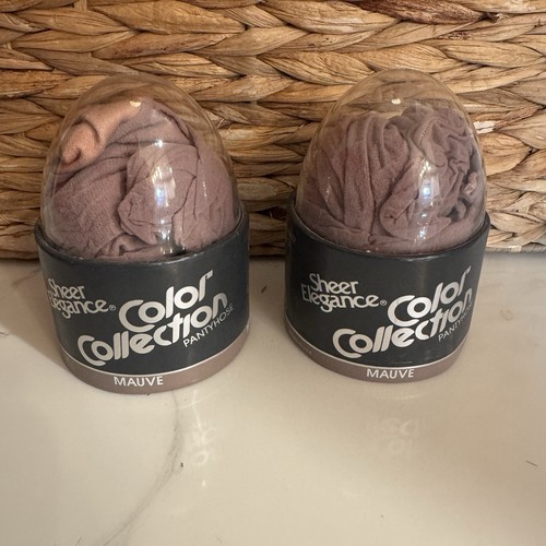 2 Vintage Leggs Sheer Elegance Control Top Pantyhose Color Collection Size B