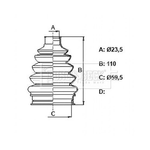 BORG & BECK Bellow Kit, drive shaft BCB6382