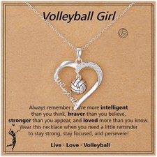 Volleyball/Softball/Basketball/Baseball Necklace Gifts for Silver