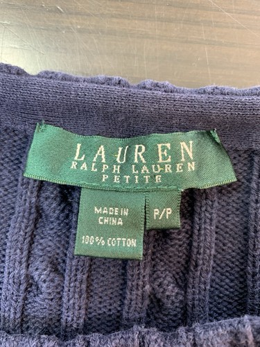Ralph Lauren Flesh Pony Shirt & Cable Knit Sweater Boys 8 Lot of 2 Preppy FLAWS - Picture 15 of 22