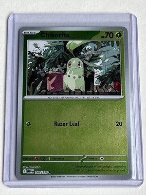 Chikorita 008 / 132  Pokemon Mega Evolution 2025  Near Mint  Reverse Holo