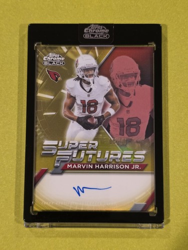 Topps 2025 Chrome Black Super Futures Auto Marvin Harrison Jr. Gold /50 SFA-MH