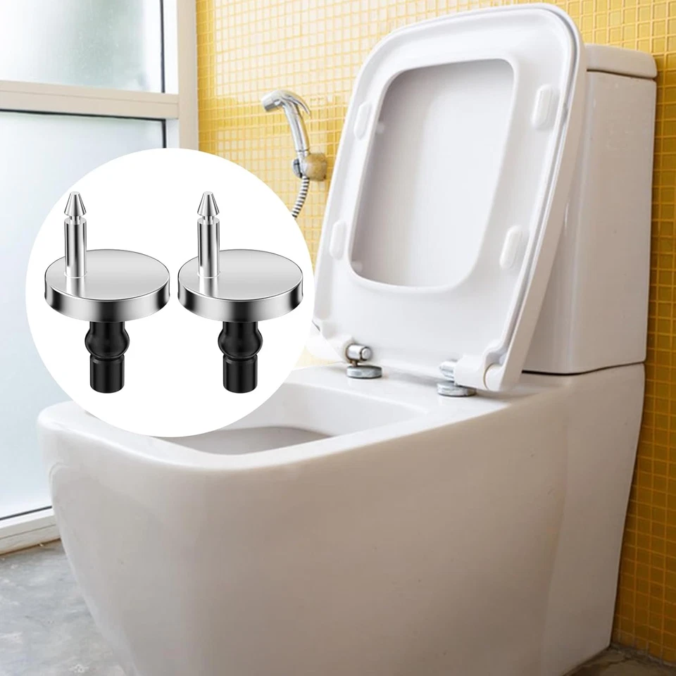 4 Pezzi Cerniere Tavoletta WC, Cerniere Copriwater, Fissaggio Tavoletta WC, Fiss - Immagine 3 di 4