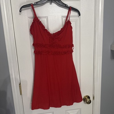  Francesca s Mi Ami Sleeveless Red Mini Dress Adjustable Straps