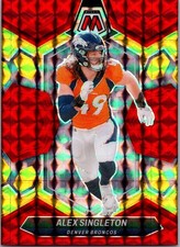 2024 Panini Mosaic #69 Alex Singleton Mosaic Choice Fusion Red and Yellow #/80