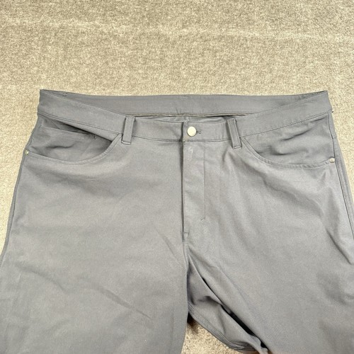Lululemon Pants Mens 38x34 Dark Blue ABC Classic Fit Stretch Chino Golf Work - Picture 2 of 8