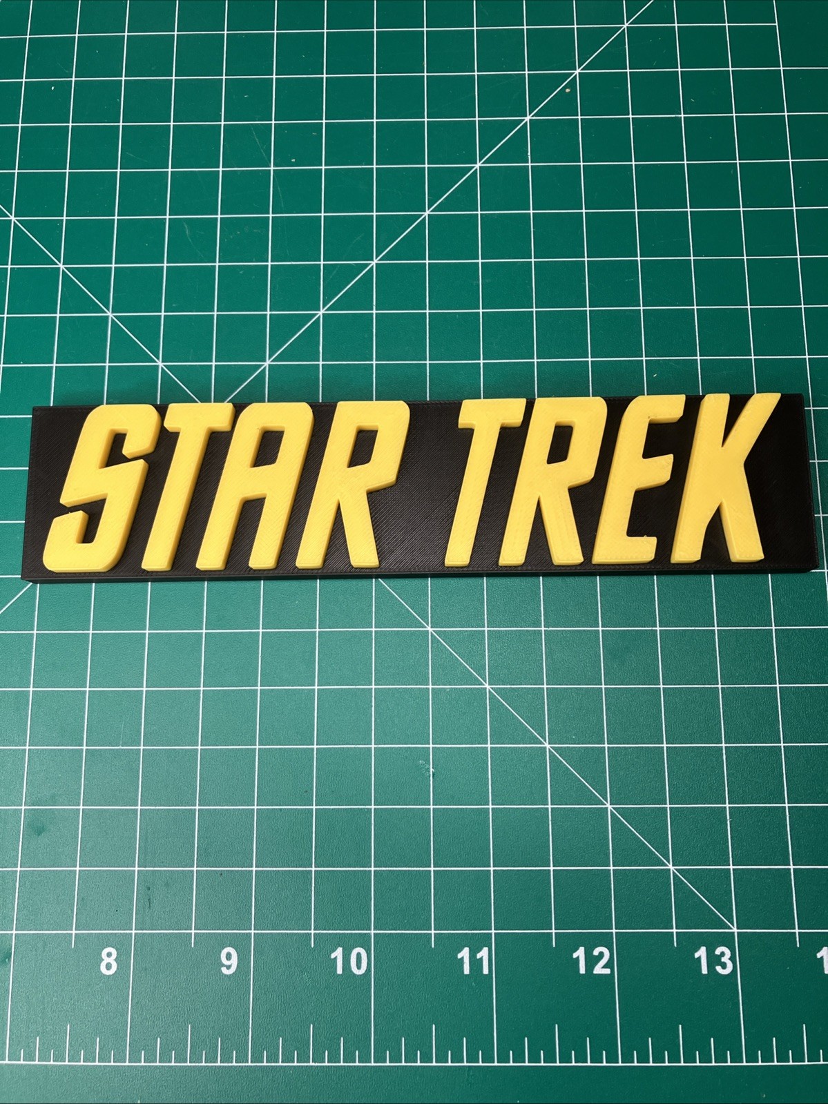 3D Printed Star Trek Television Sign Logo Display Fan Art Original Series OS