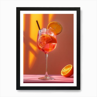 Aperol Spritz Kunstdruck 312 Art Pri gerahmt Wandbild Poster Leinwanddruck Bild