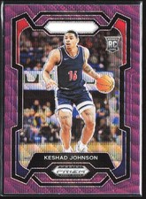 2024 Panini Prizm Draft Picks #66 Keshad Johnson Prizms Purple Wave 2942