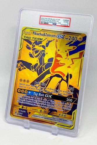 Pikachu & Zekrom-GX graded PSA 6 for sale on eBay