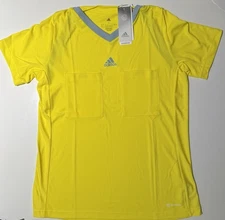 Womens Bright Yellow Adidas Referee 22 Jersey HF5975 Size L, MSRP$60