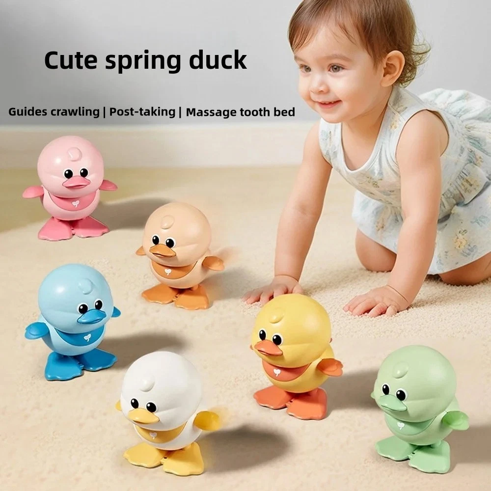 2pc Premium Cute No-Battery Jumping Duckling Toy Suitable for Kids' Toddler Play