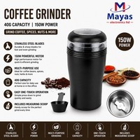 40g Coffee Grinder Stainless Steel Blades Dried Spice Nuts - 150W