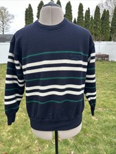 Paul  Shark Yachting Sweater L Wool Long Sleeve Embroidered Logo Made In Italy