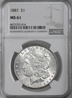 1887-P  $1  MORGAN SILVER DOLLAR  "PHILADELPHIA MINT"  NGC MS61 #8672753-014