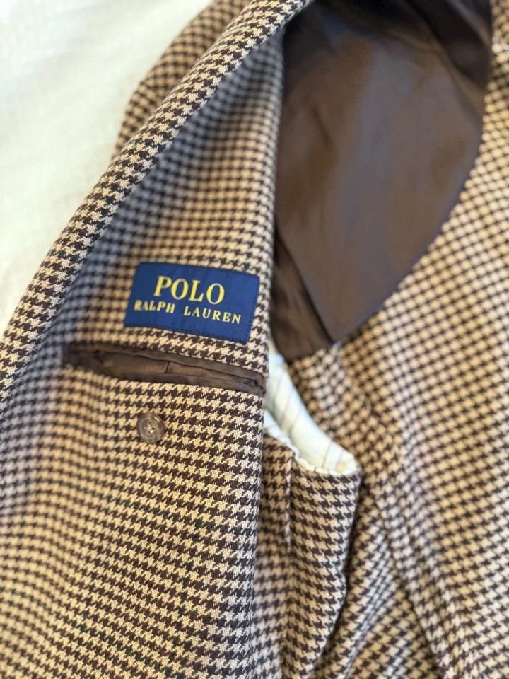 Polo Ralph Lauren The RL67 Houndstooth Linen-Blend Blazer Jacket - Image 3 of 4