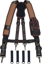 Multi-Functional Tool Belt Suspenders with Detachable Phone Pouch - Gift for Men