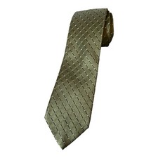 Geoffrey Beene Necktie 100 Silk Handmade. Green