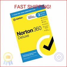 Norton 360 Deluxe 2026 Ready, Antivirus software for 3 Devices with Auto-Renewal