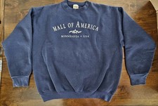 Vintage Navy Blue Mall Of America Crew Neck Sweatshirt Size L