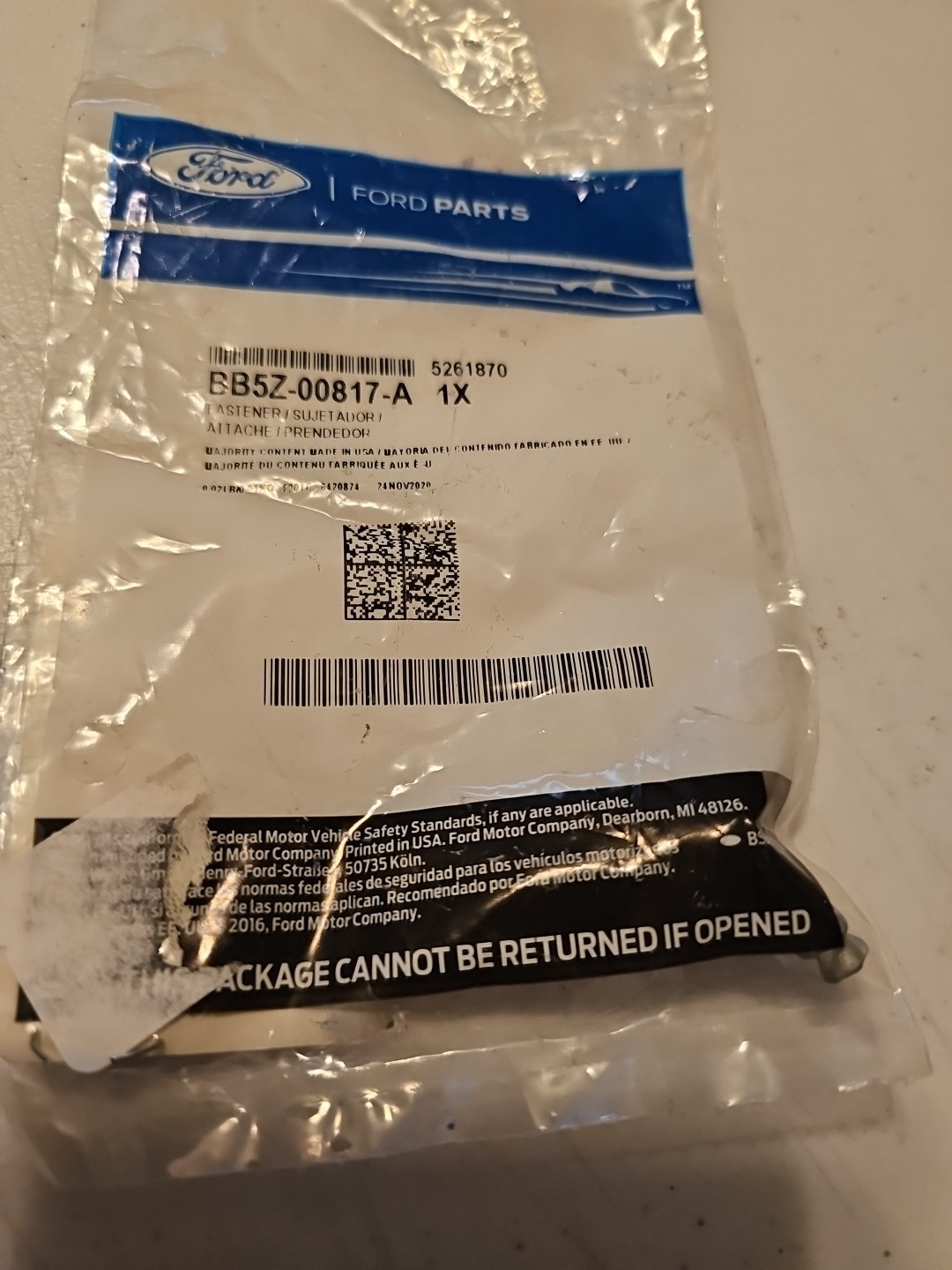 Genuine Ford Rear Plate Retainer Clip BB5Z-00817-A Fastener | eBay