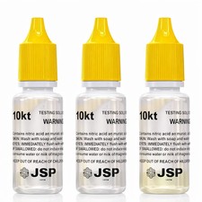 JSP 10K Gold Testing Solution 3 Bottle Pack Jewelry Scrap Gold Purity
