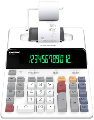 #ad 12 Digit Thermal Printing Calculator with Tape Print Out Ink Adding Machine... $89.56