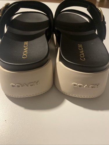 Bellissimo SANDALO COACH NERO GWEN SIG C8925 NERO CC704. Taglia 7,5 B - Foto 6 di 9