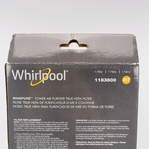 Whirlpool Tower Air Purifier True Hepa Filter | Model 1183900 H7 Whispure NEW - Picture 7 of 8