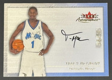2000-01 Fleer Tradition Autographics Gold Tracy McGrady On Card Auto /50 SSP HOF