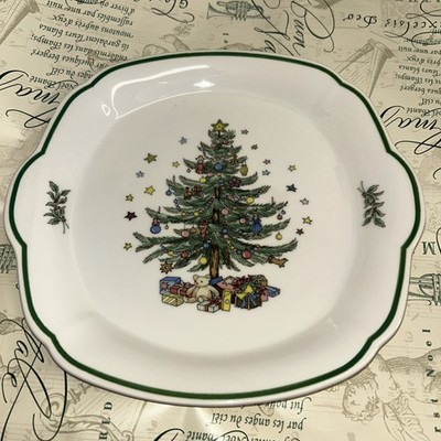 VTG Nikko Christmas Tree Serving Plate Tray Platter For Cookies, Treats, Etc