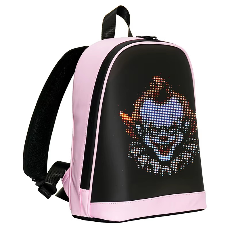 School Backpack Led Screen Cell Phone Programming DIY Pattern Lightweight Hard C image 8