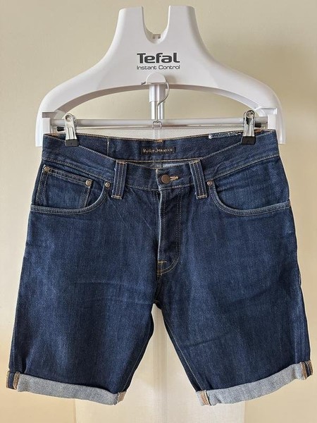Men Nudie Jeans Shorts Navy 30