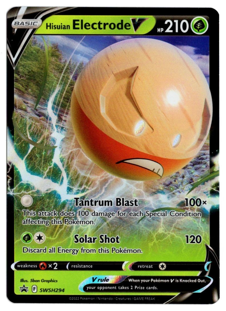 [0976] NEAR MINT Pokemon Black Star Promo SWSH294 Hisuian Electrode V