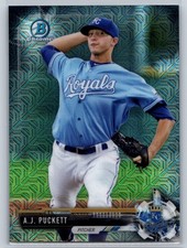 2017 Bowman #BCP4 A.J. Puckett Chrome Prospects Mojo