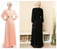 New Elegant Women Maxi Dresses Fashion Shine LaceLong Sleeves Kaftan Party Gowns