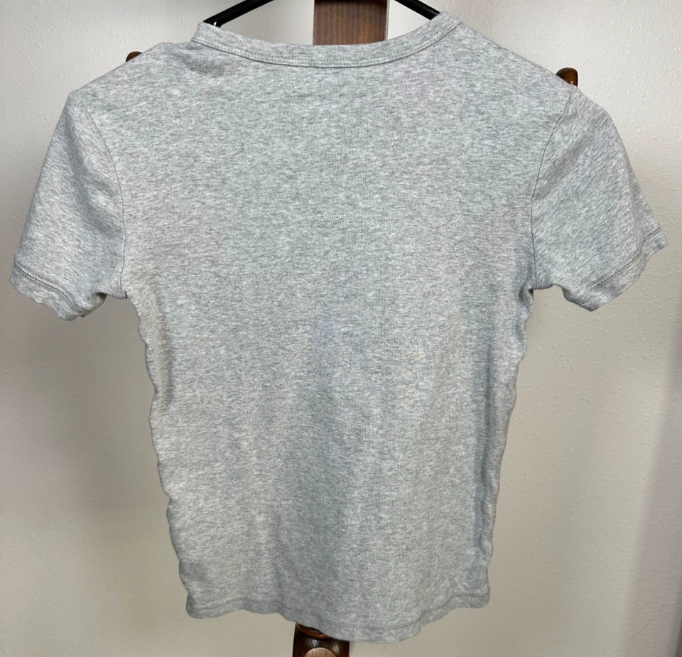 Camisa Gap Kids Star Wars Baby Yoda Talla 12 Gris Grogu Don’t Push My Buttons Camiseta Foto 2 de 4