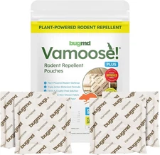 BugMD Vamoose - Rodent Pouches (4 Pack), Plant-Powered Rat..  1 Pack, 4 Pouches.