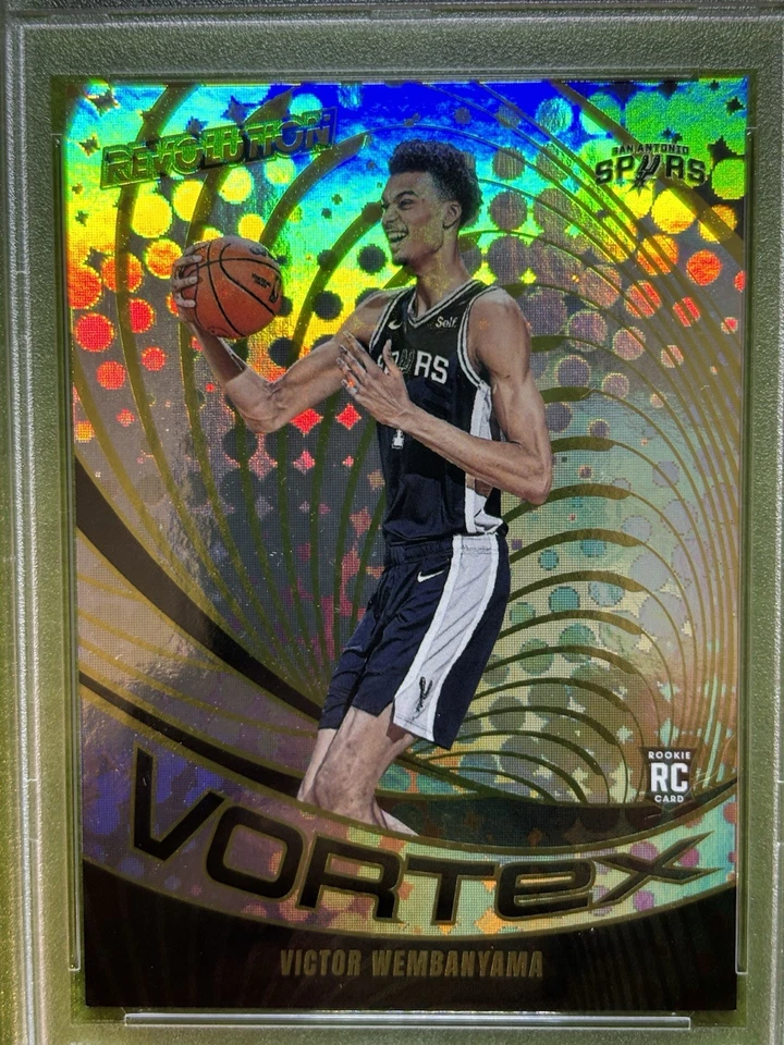 Tarjeta de novato Victor Wembanyama PLATA PRIZM PSA 9 2023-24 Revolution VORTEX SP RC Foto 3 de 4
