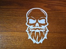 Beard Skull Sticker Scary Skeleton Decal Car Truck Window Vinyl Skulls