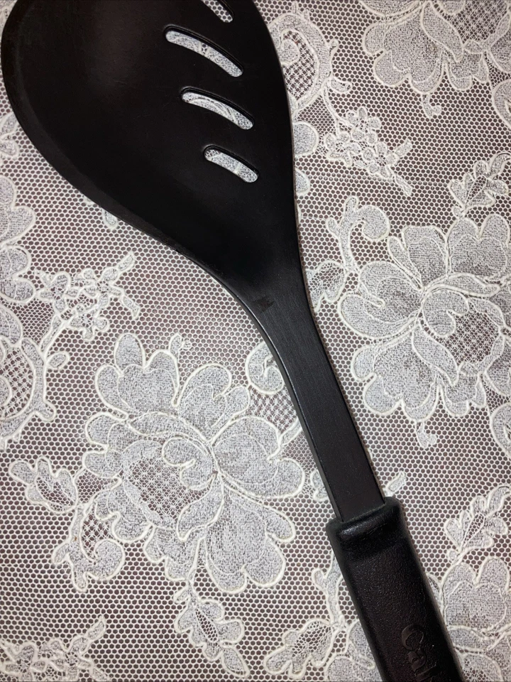 Calphalon Black Nylon Slotted Spoon Strainer Mixer Skimmer Heat Resistant - Image 3 of 4