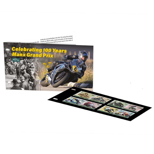 Celebrating 100 Years of the Manx Grand Prix 8 Stamps Set Presentation Pack 2023 - Picture 3 of 4