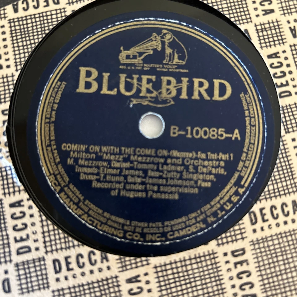 BLUEBIRD 78 RECORD 10085/MILTON MEZZ MEZZROW/COMIN ON WITH THE COME ON/ EX+ JAZZ - Image 2 of 4